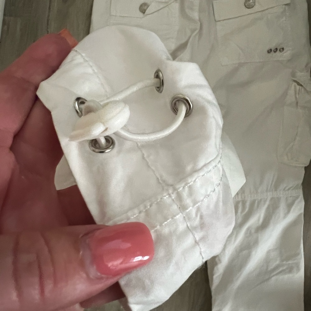 True Religion Women's White Straight Leg Cargo Pants 25/31 - Picture 8 of 9